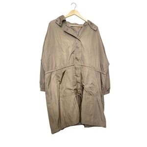 Free People Movement Tan Brown Hooded Parka Jacket Womens Small Oversized